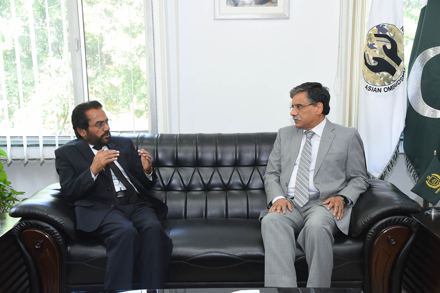 Chief Justice Shariat Court, Mr. Muhammad Noor Muskanzai called upon Federal Ombudsman Syed Tahir Shahbaz in his office at Islamabad on 22nd September 2020.