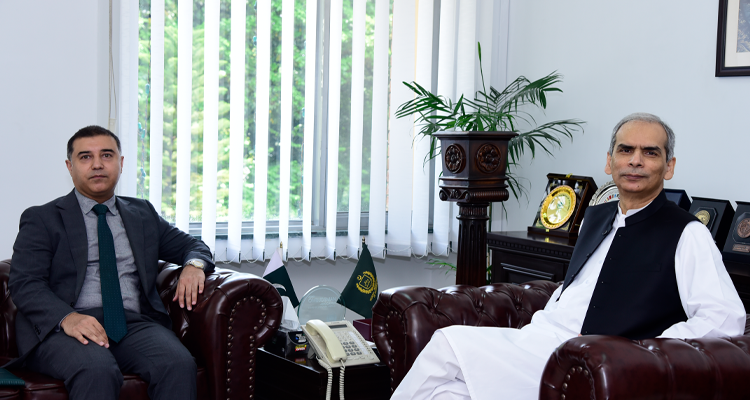 Pak. Ambassador designate to Germany, Mr. Ali Anser Zaidi, paid a courtesy call on the Wafaqi Mohtasib, Mr. Naveed Kamran Baloch in his Office on 27.8.2026